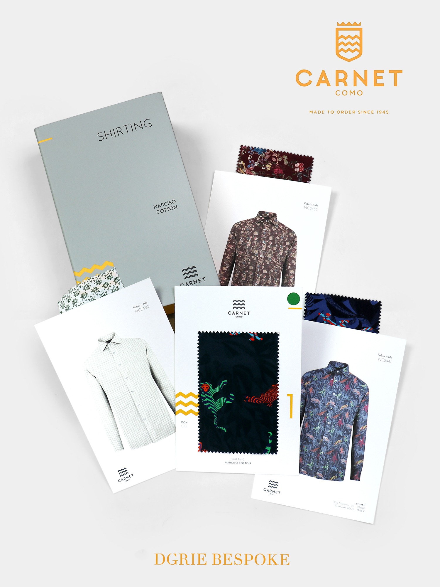 ตัดเชิ้ต ผ้าเชิ้ต CARNET ITALY - LUXURY PRINTED SHIRTS