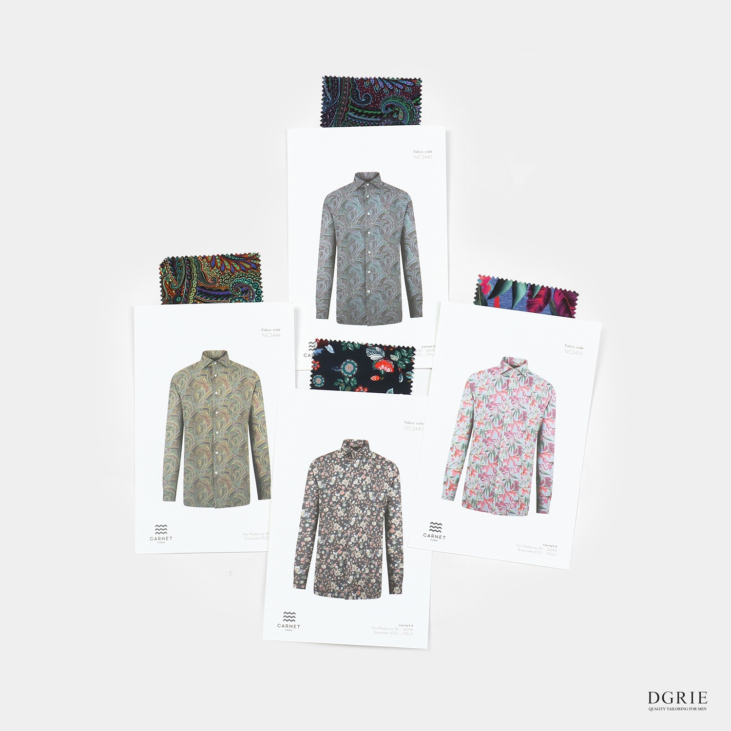 ตัดเชิ้ต ผ้าเชิ้ต CARNET ITALY - LUXURY PRINTED SHIRTS