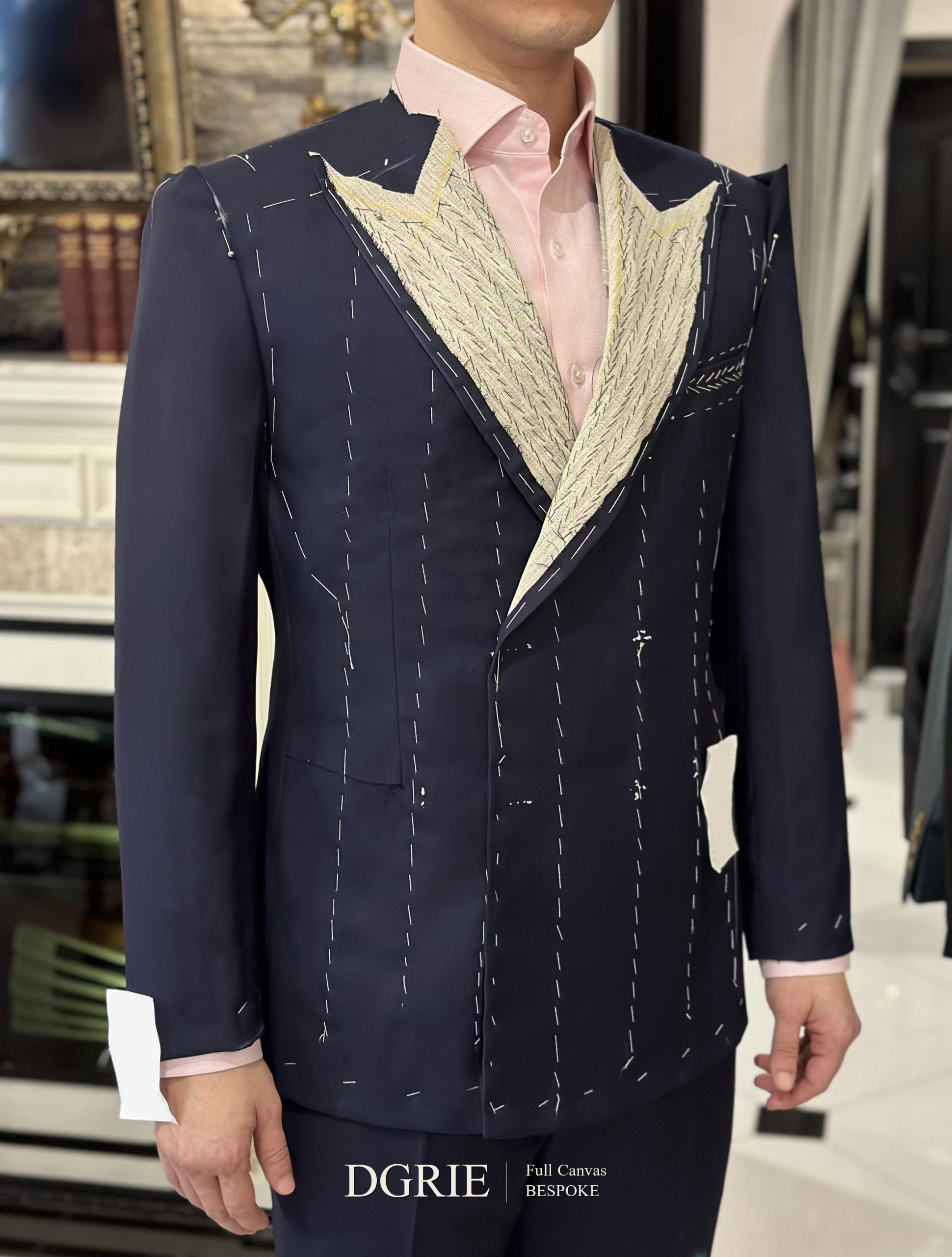 ตัดสูทหางม้า DGRIE FITTING - Full Canvas Navy Suits