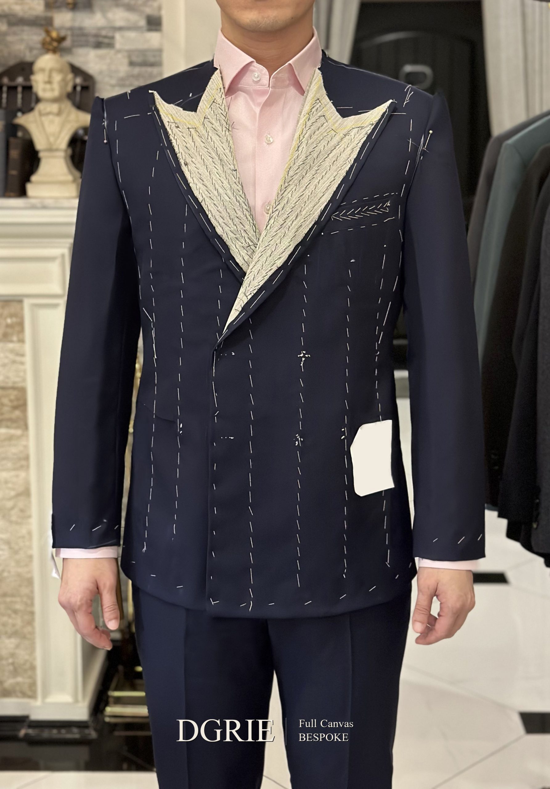 ตัดสูทหางม้า DGRIE FITTING - Full Canvas Navy Suits
