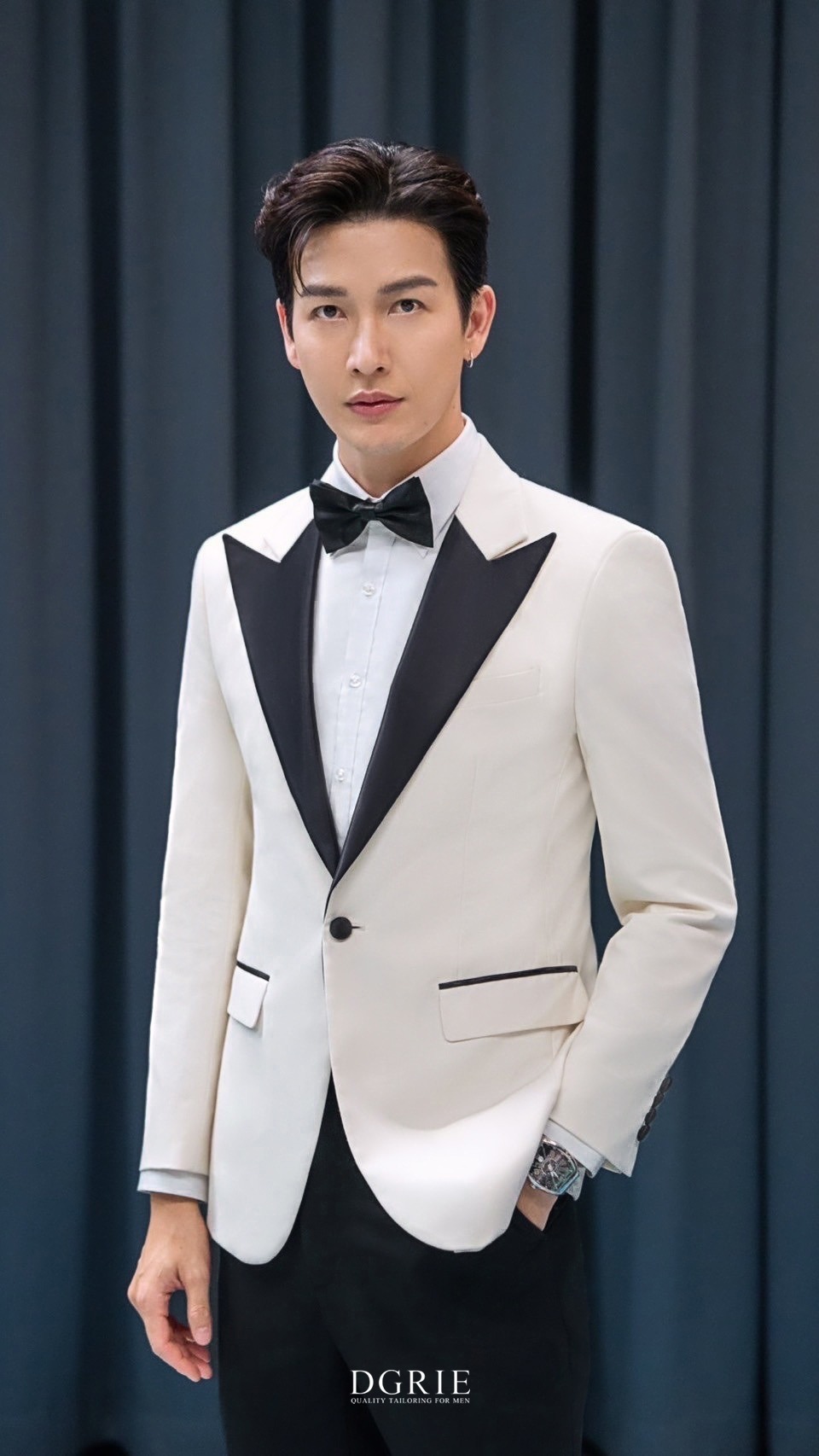 DGRIE Spotlight 2 : ดีเจพุฒ พุฒิชัย | Italy Ivory & Black Wool Dinner Tuxedo