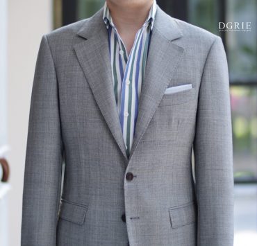 ตัดสูทหางม้า สีเทาลายตาราง Full Cavas Classic Check Suits