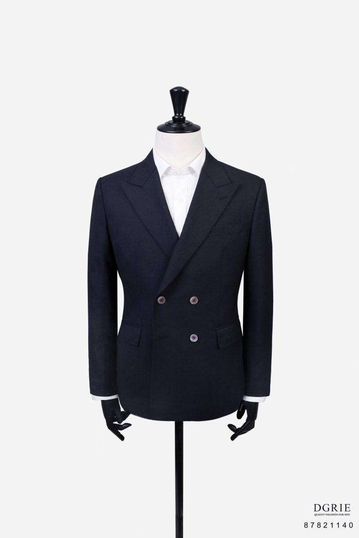 เสื้อสูท Navy Glen Check Wool Double-Breasted Suits