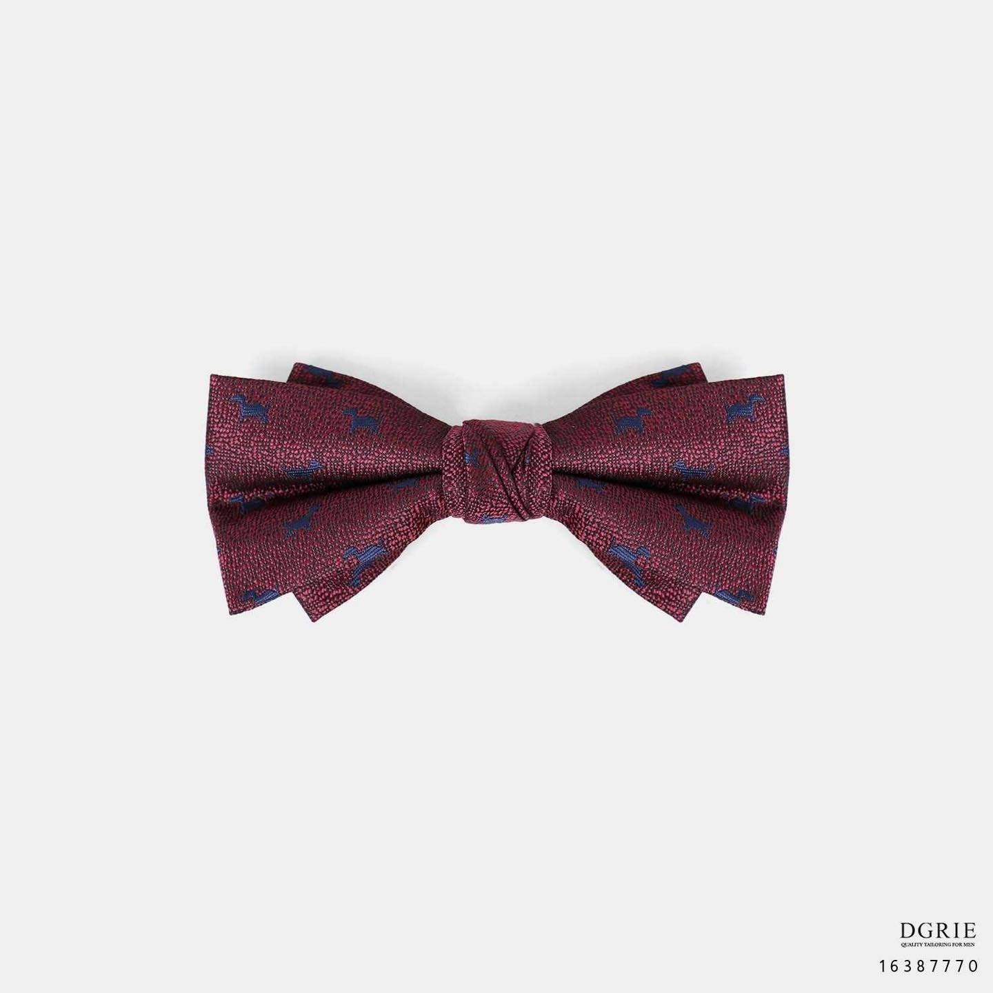 Imported Merlot Red Silk Bowtie - DGRIE
