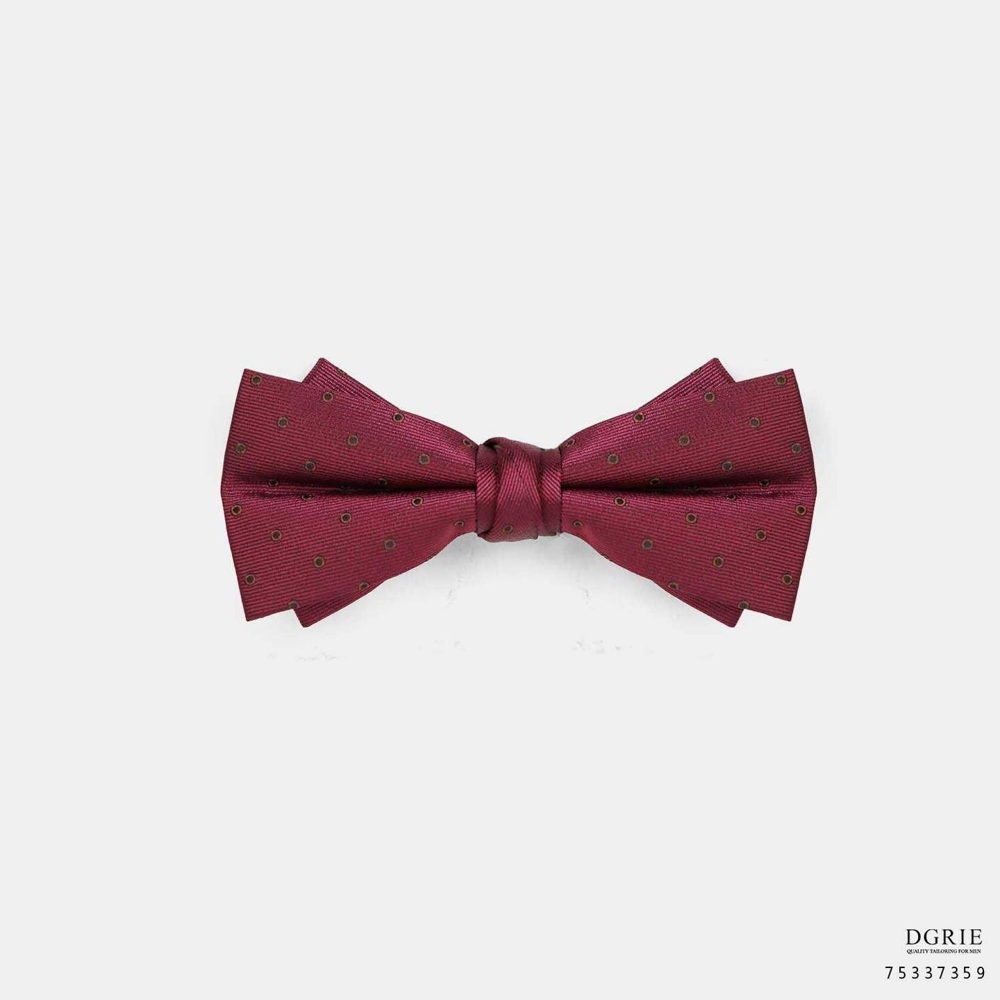Imported Merlot Red Silk Bowtie - DGRIE