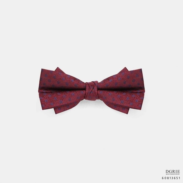 Imported Merlot Red Silk Bowtie - DGRIE