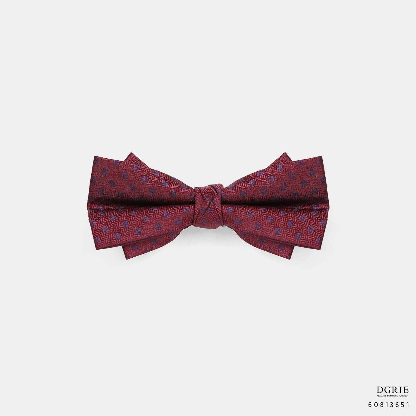 Imported Merlot Red Silk Bowtie - DGRIE