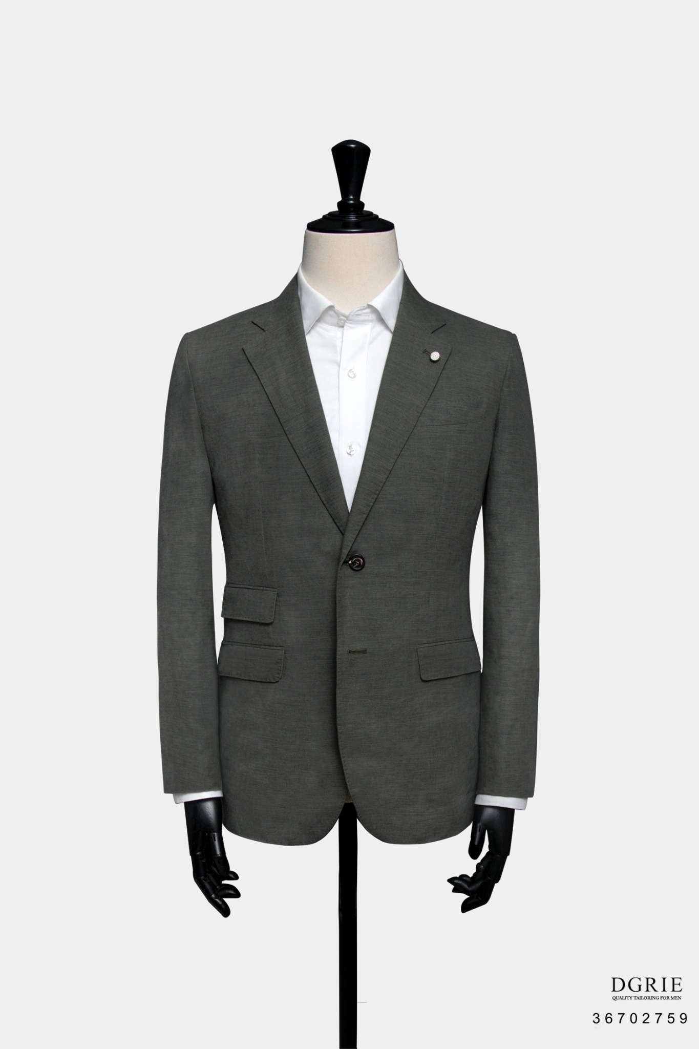 เสื้อสูท ลินินสีเขียวอมเทา Juniper Green Poland Linen Unlining Sport Jacket