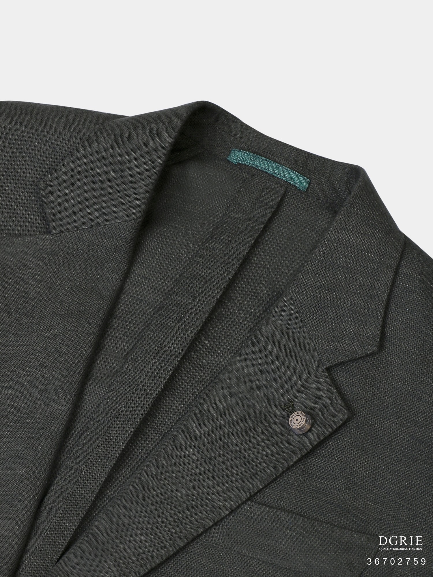 เสื้อสูท ลินินสีเขียวอมเทา Juniper Green Poland Linen Unlining Sport Jacket