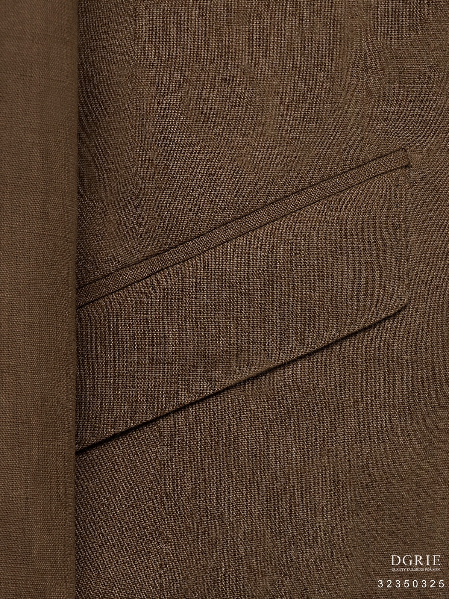 เสื้อสูทลินิน สีน้ำตาล Khaki Linen Jacket - DGRIE