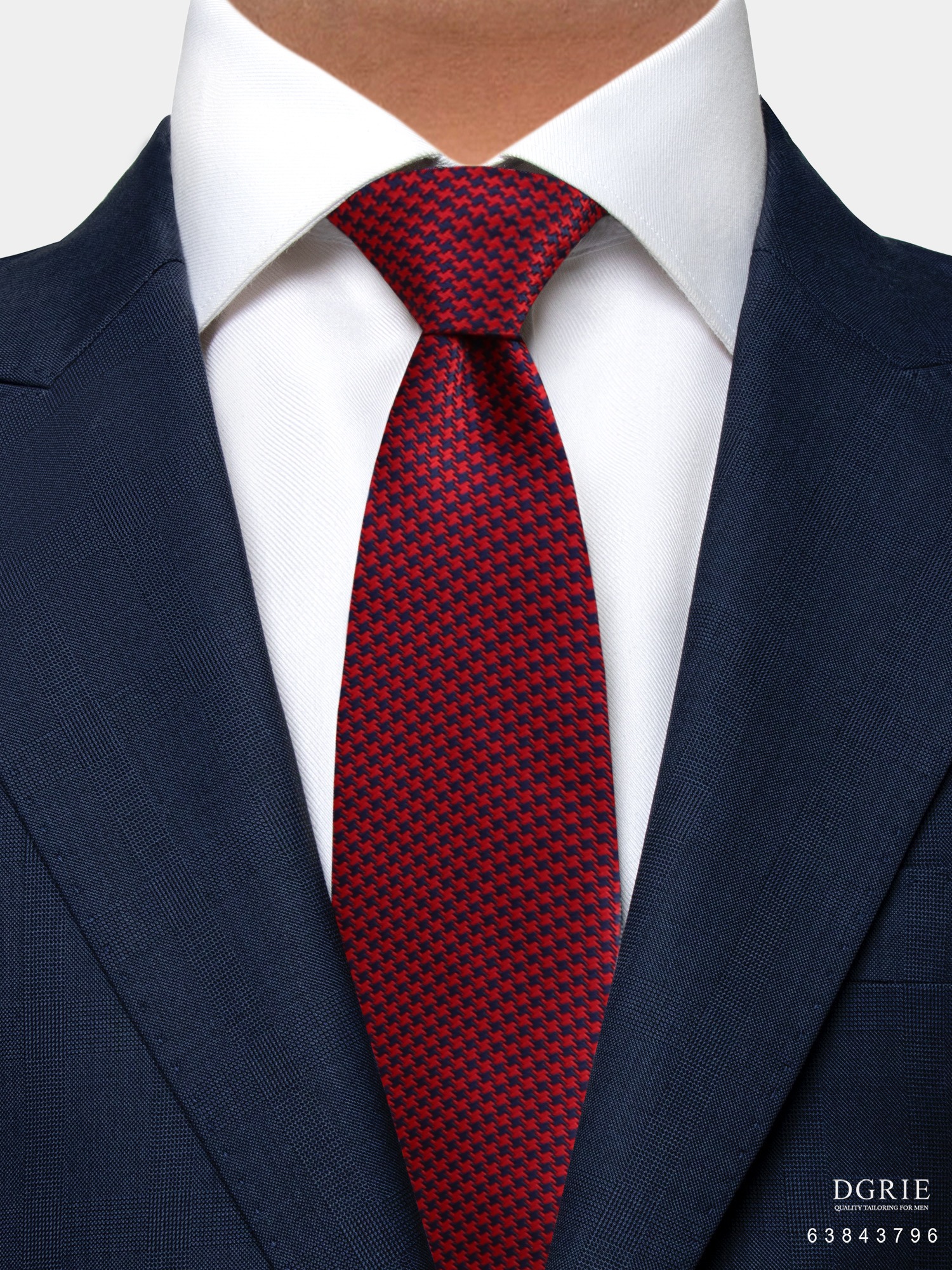 เนคไท Silk Houndstooth 3 Inch Necktie - DGRIE