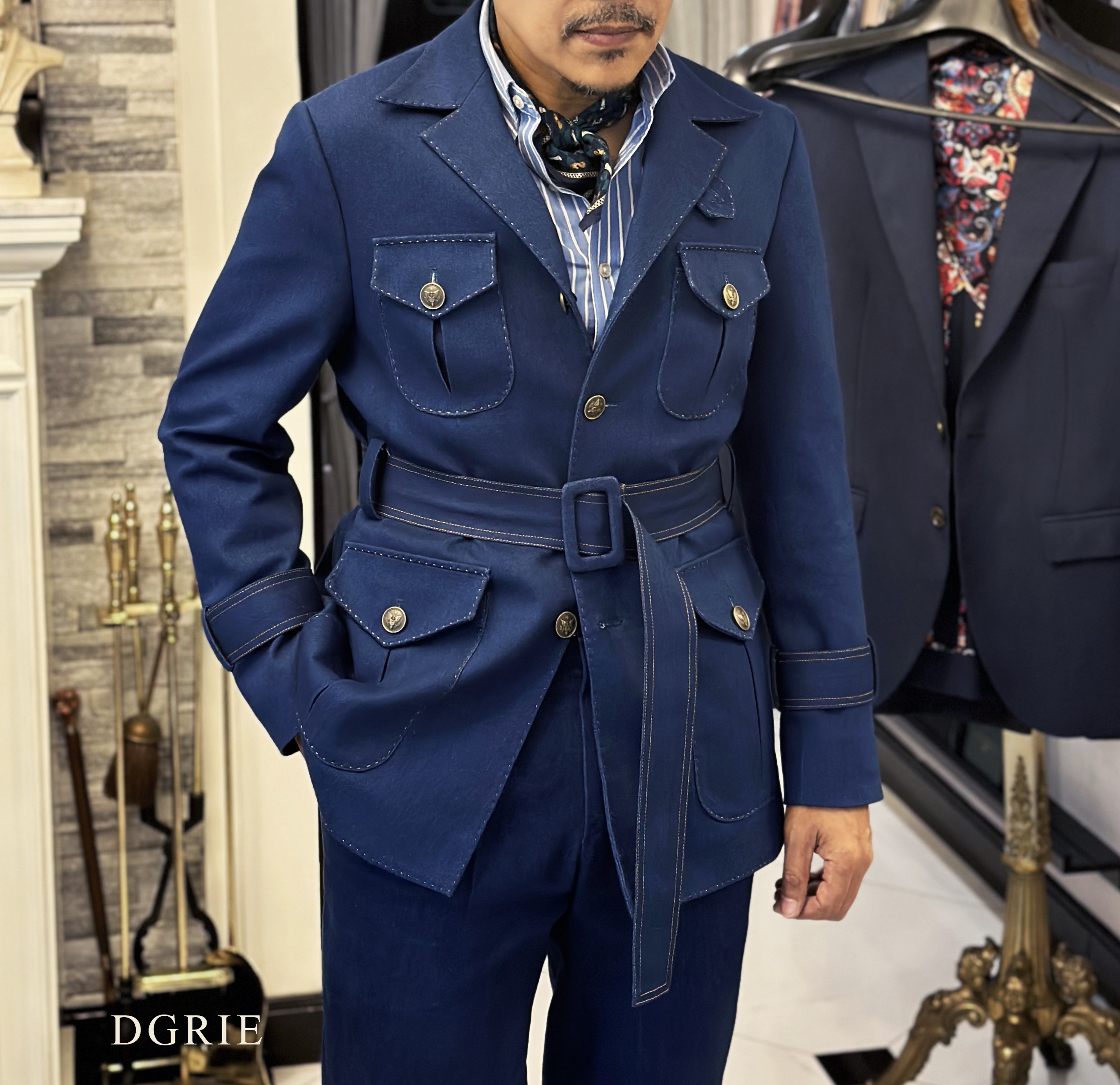 ซาฟารี แจ็คเก็ต DGRIE BESPOKE DENIM SAFARI JACKET
