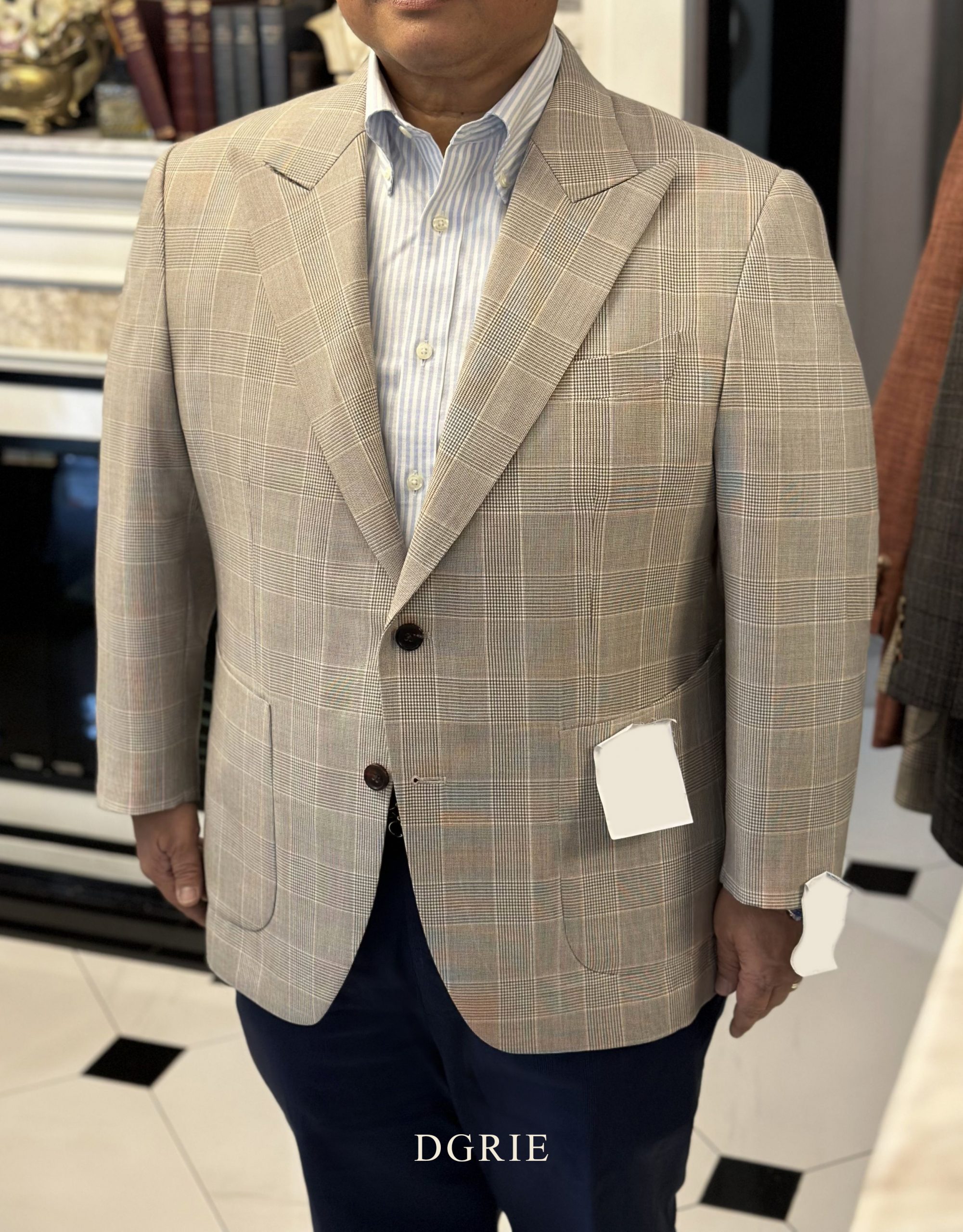ตัดสูท DGRIE Canvas Brown Check Jacket