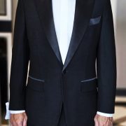 ตัดสูทหางม้า Full Canvas Suit Super Black Wool Huddersfield England