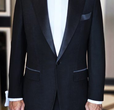 ตัดสูทหางม้า Full Canvas Suit Super Black Wool Huddersfield England