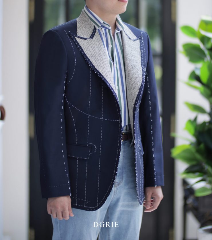 ตัดสูทหางม้า ปกแหลม DGRIE Fitting Peak Lapel Full Canvas Suit