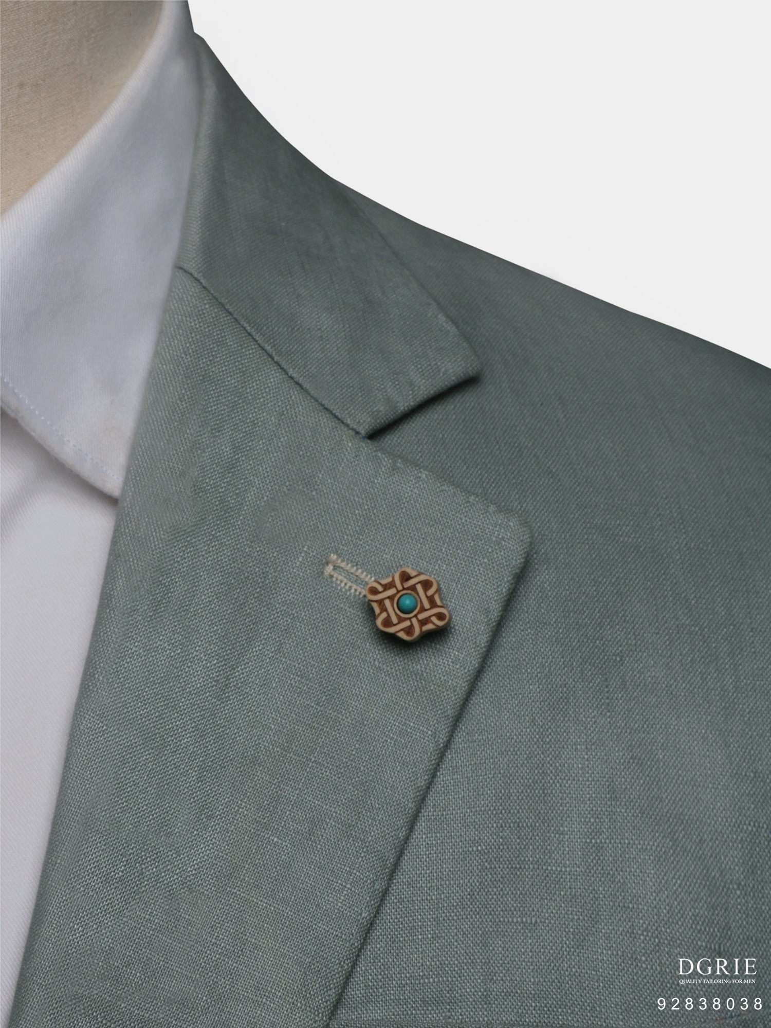 เสื้อสูทลินิน Sage Green Poland Linen Jacket