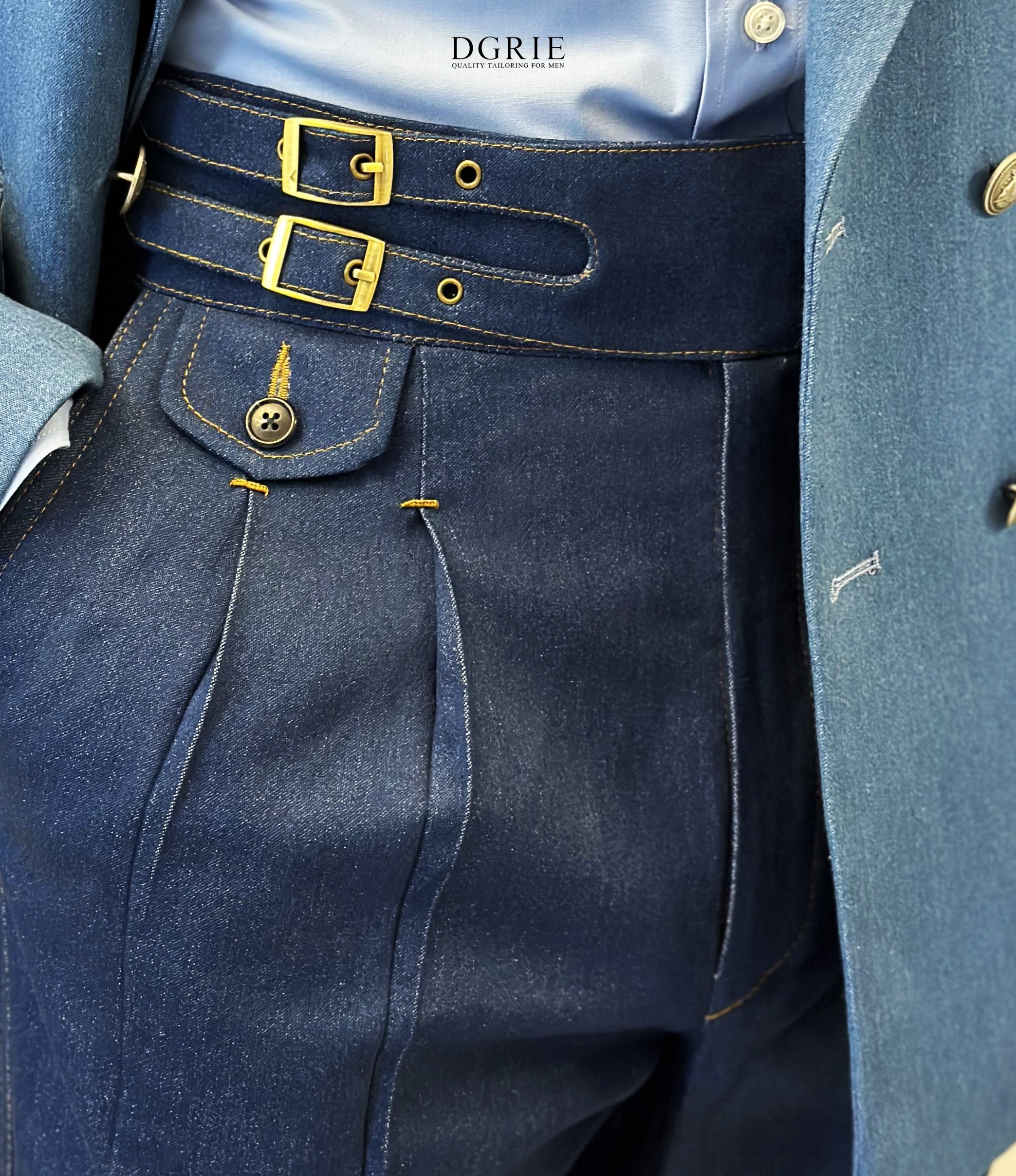 DGRIE - Navy Denim Suits ตัดสูทยีนส์ Classic Fit