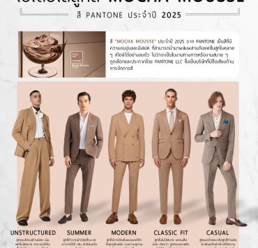 รวมไอเดียใส่สูท - น้ำตาลอบอุ่น (Mocha Mousse 2025)