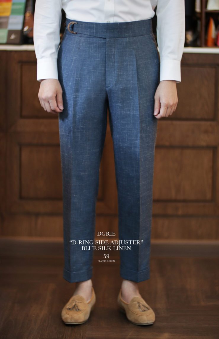 DGRIE PANTS 59 - ตัดกางเกงวินเทจ Wool Silk Linen D-ring Adjuster Pants