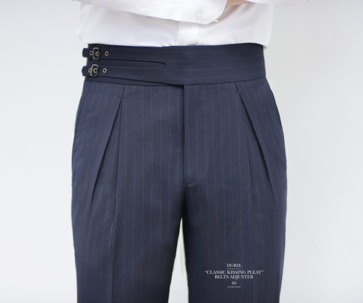 ตัดกางเกง DGRIE PANTS 60 : KISSING PLEAT BELTS ADJUSTER