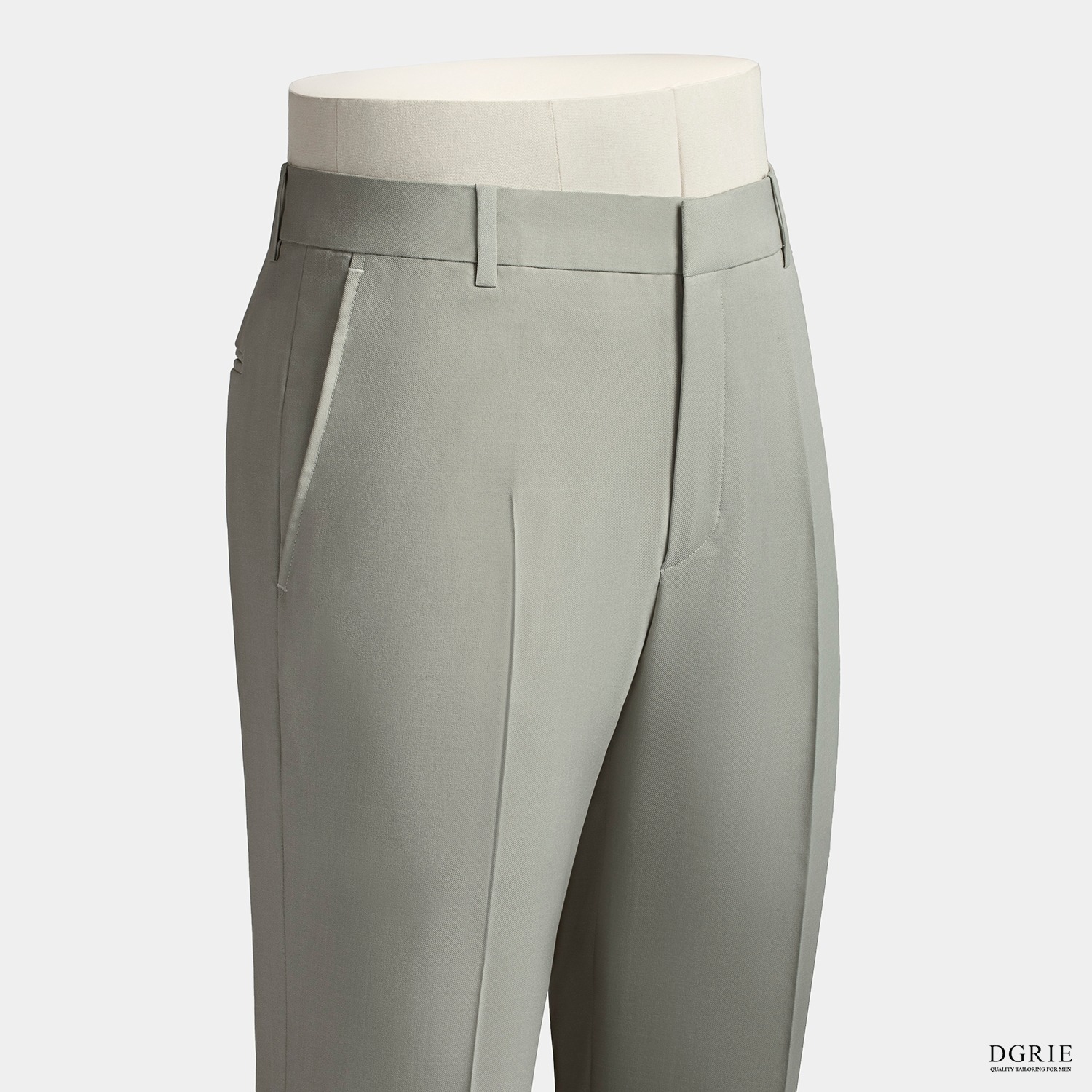 DGRIE PLAY - Slim-fit Wool-Blend Pants, Cream (กางเกงผ้าวูล / สีครีม)