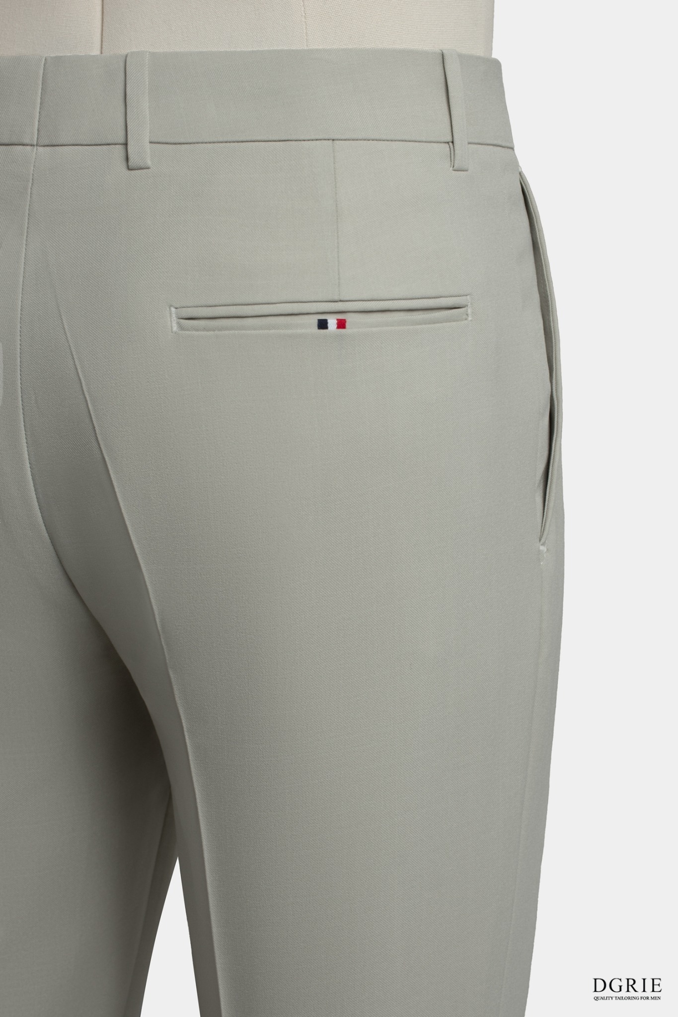 DGRIE PLAY - Slim-fit Wool-Blend Pants, Cream (กางเกงผ้าวูล / สีครีม)