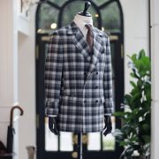ตัดเสื้อโค้ท Window Check Flannel Overcoat