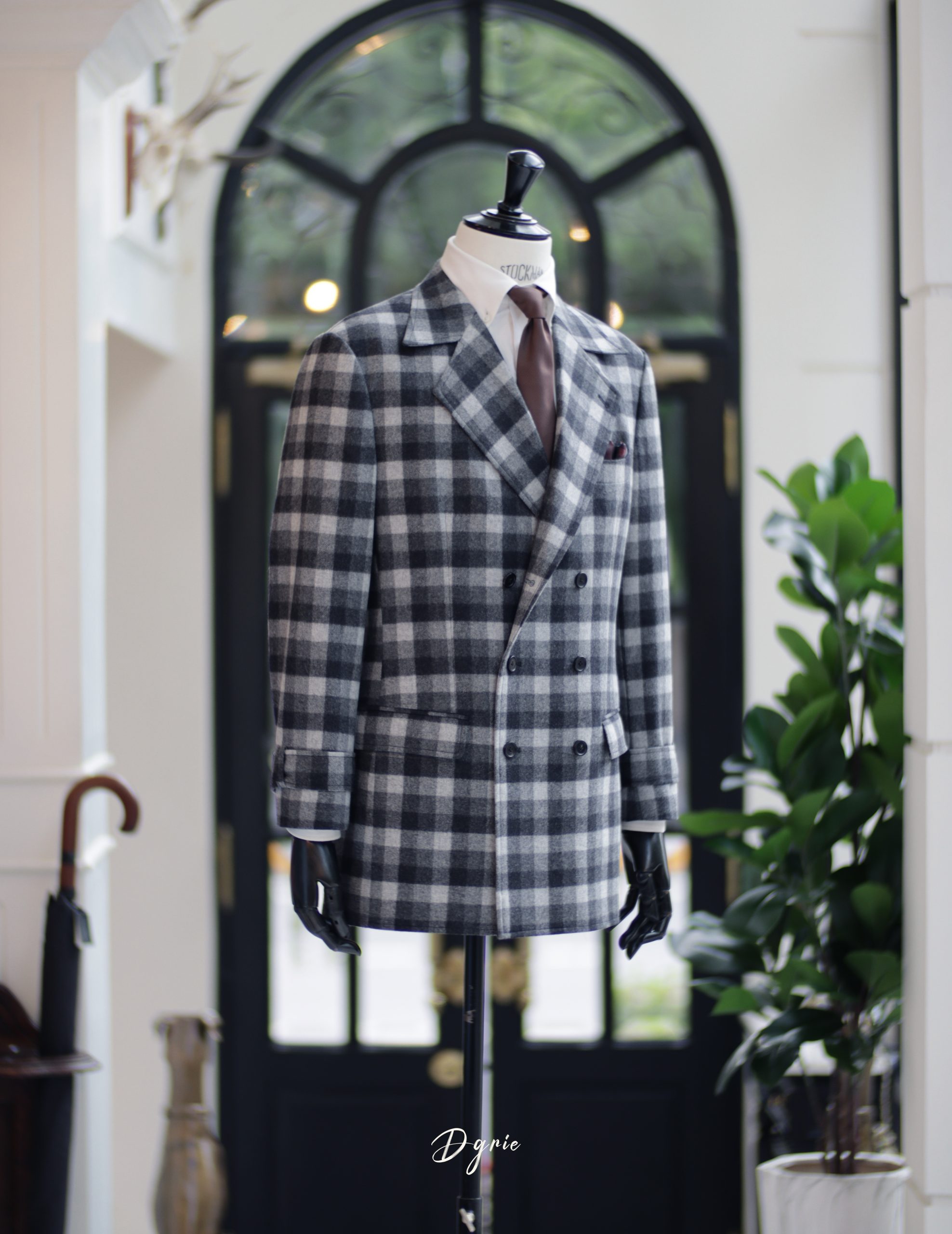 ตัดเสื้อโค้ท Window Check Flannel Overcoat