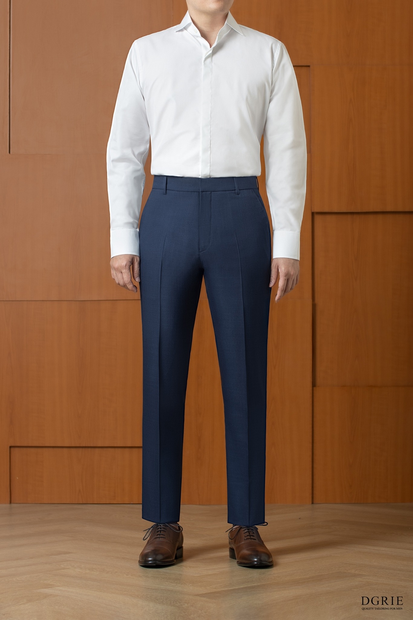 DGRIE PLAY - กางเกงสีน้ำเงิน Slim fit Wool Admiral Blue