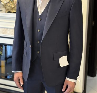 ตัดสูท 3 Piece Suits Peal Lapel Half-Lapel Canvas
