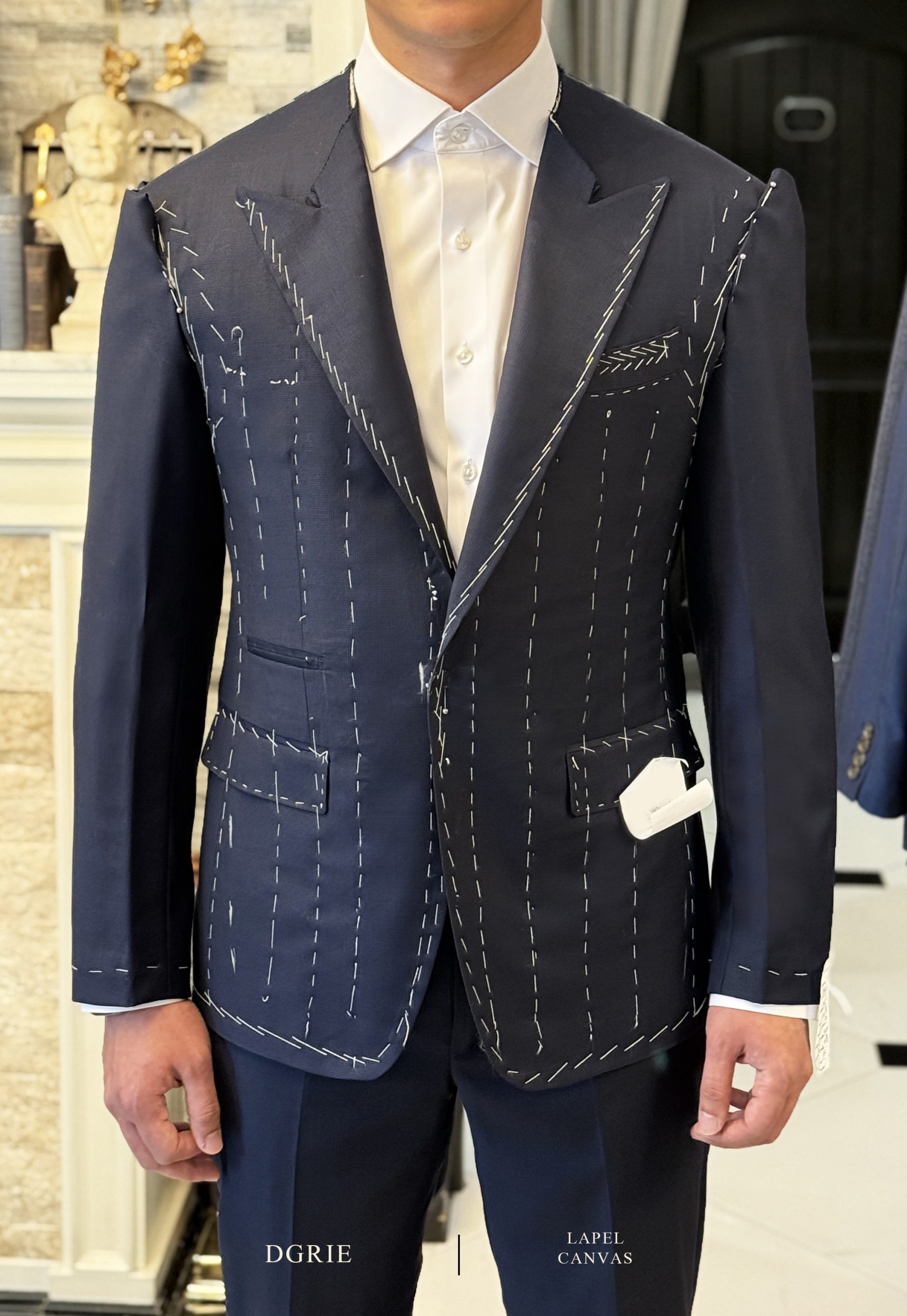 ตัดสูท 3 Piece Suits Peal Lapel Half-Lapel Canvas