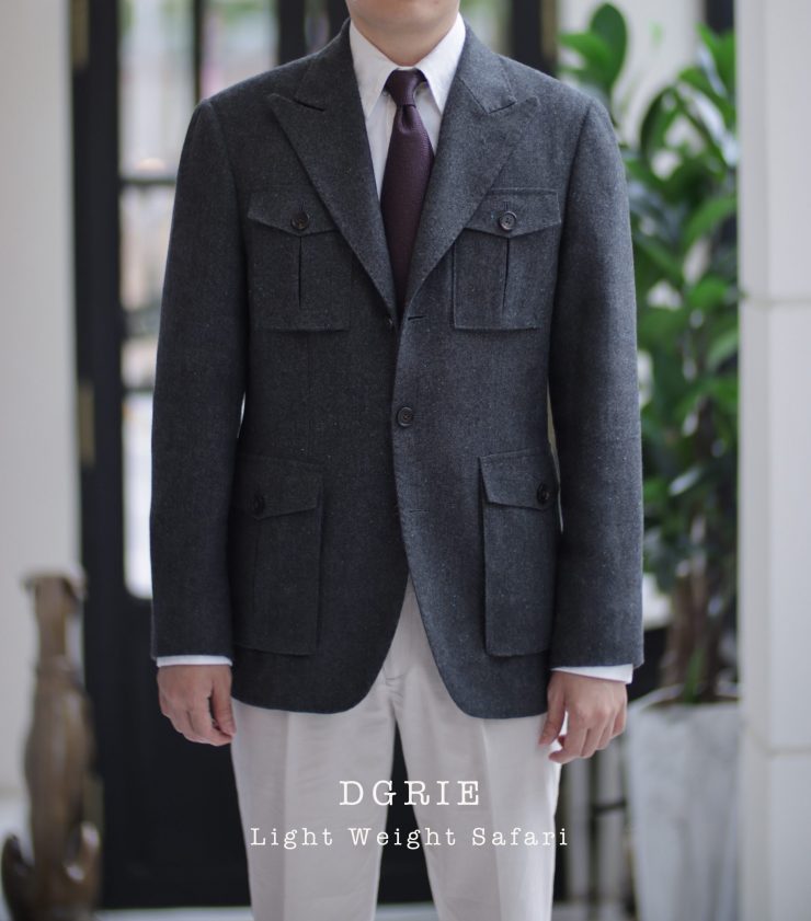 DGRIE FLANNEL WOOL LIGHT WEIGHT SAFARI JACKET