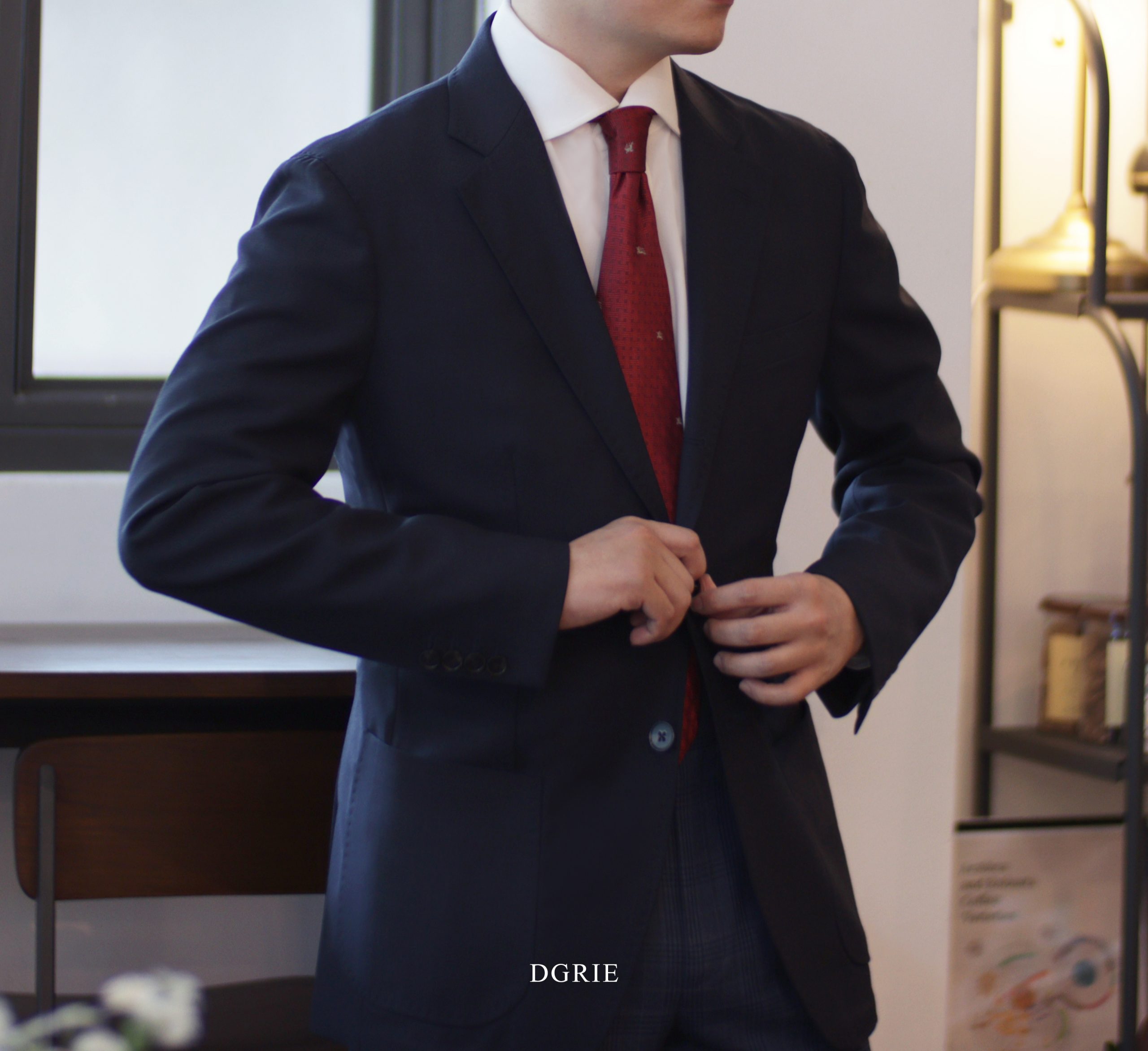 DGRIE Light Weight Navy Jacket ตัดสูท น้ำหนักเบา