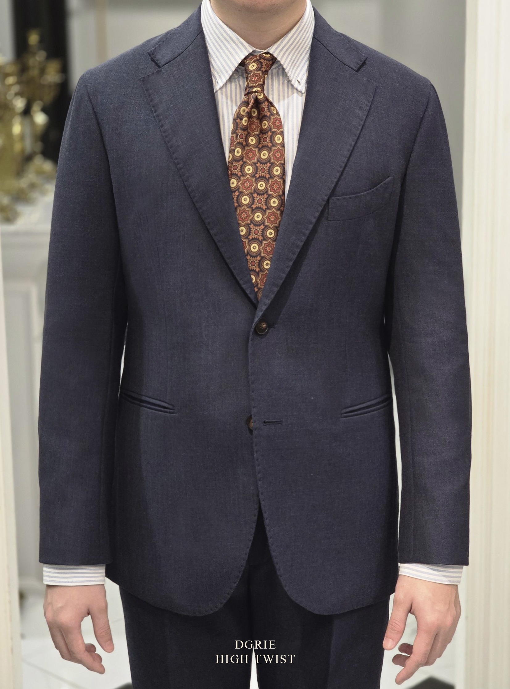 ตัดสูทสีน้ำ DGRIE NAVY HIGH TWIST WOOL