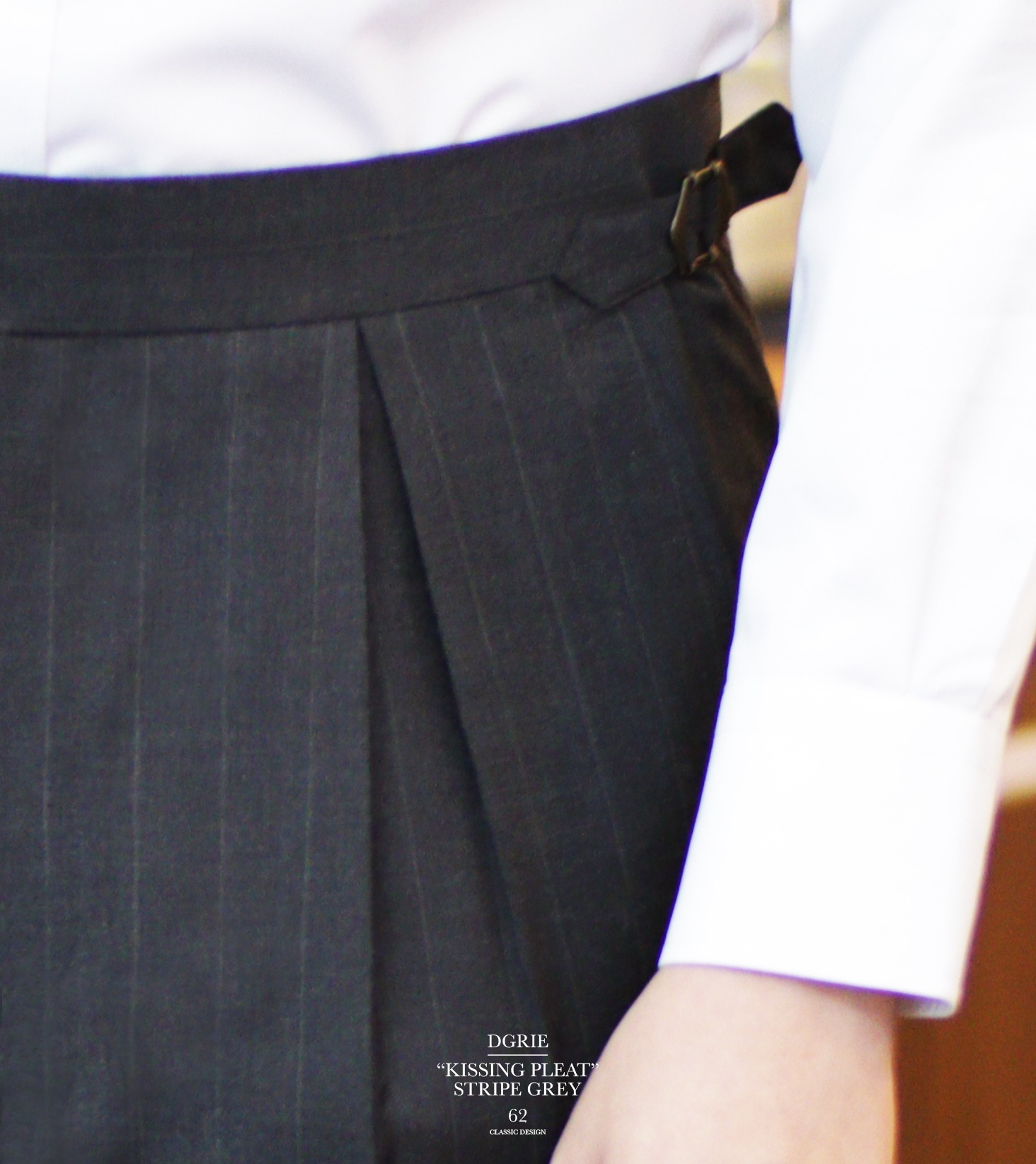 DGRIE PANTS 62 : ตัดกางเกง KISSING PLEAT BELTS ADJUSTER