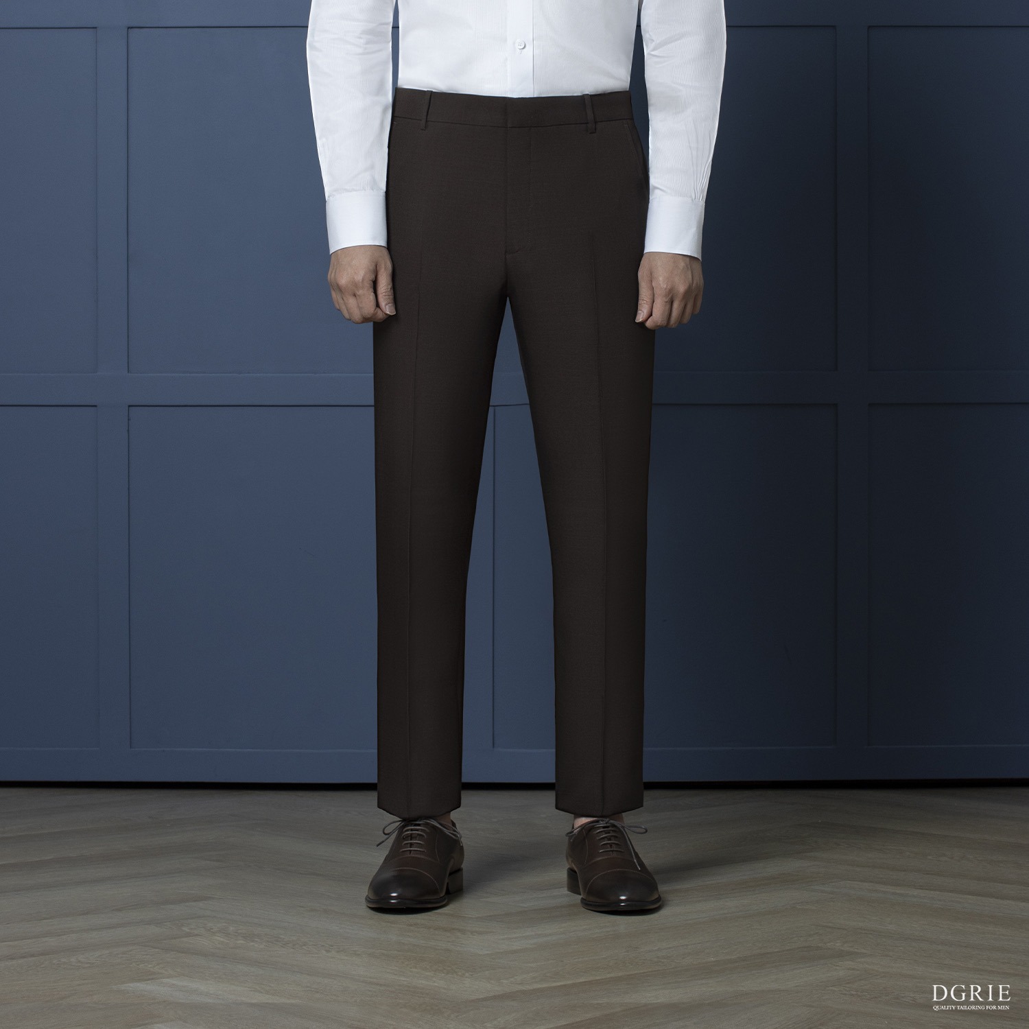 กางเกง DGRIE PLAY - Slim-fit Dark Brown Pants