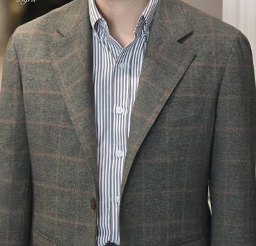 ตัดสูทสีเขียว ลายตาราง DGRIE WINDOW GREEN JACKET SUITS