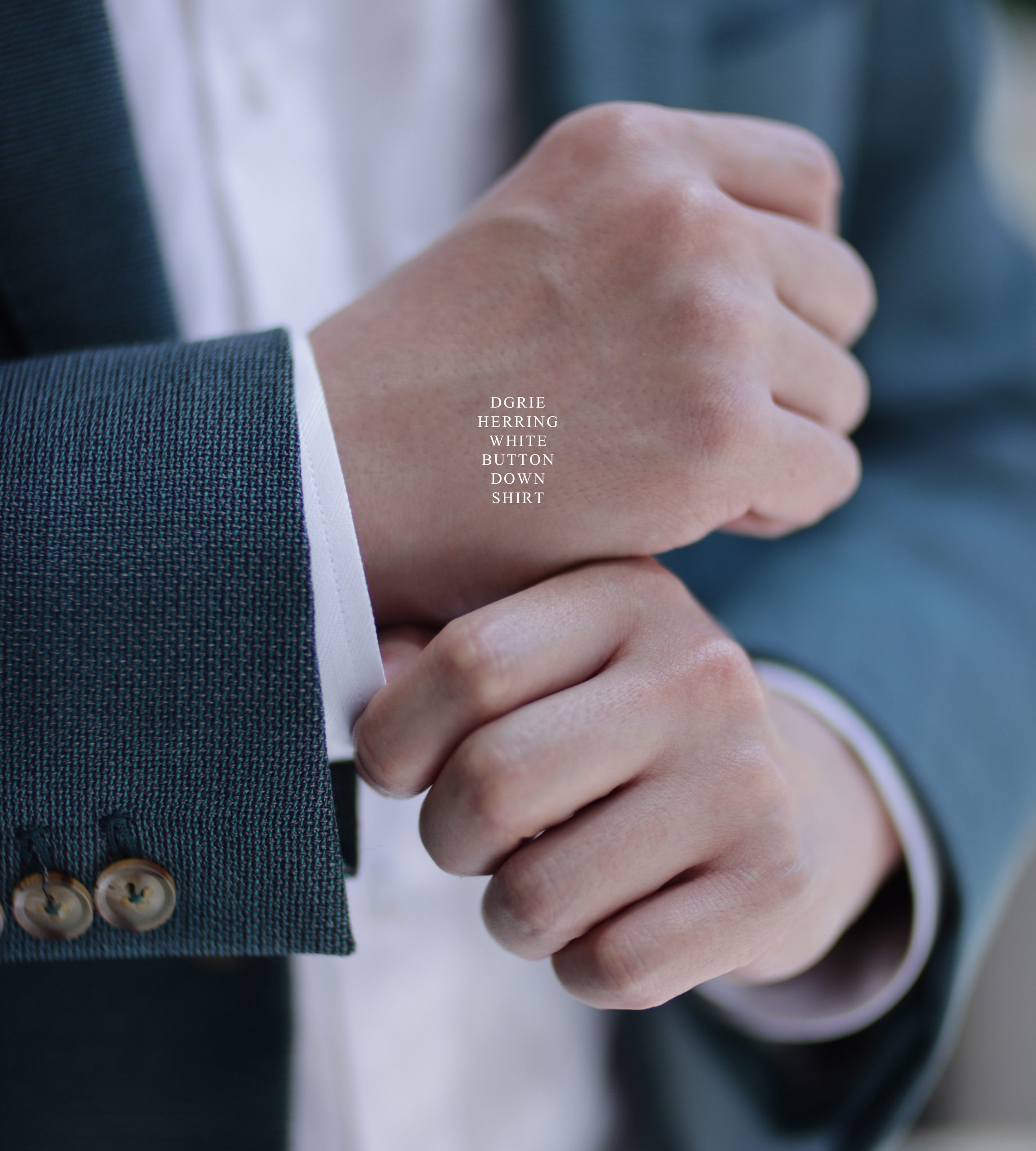 DGRIE Heavy Herring Bone White Shirts