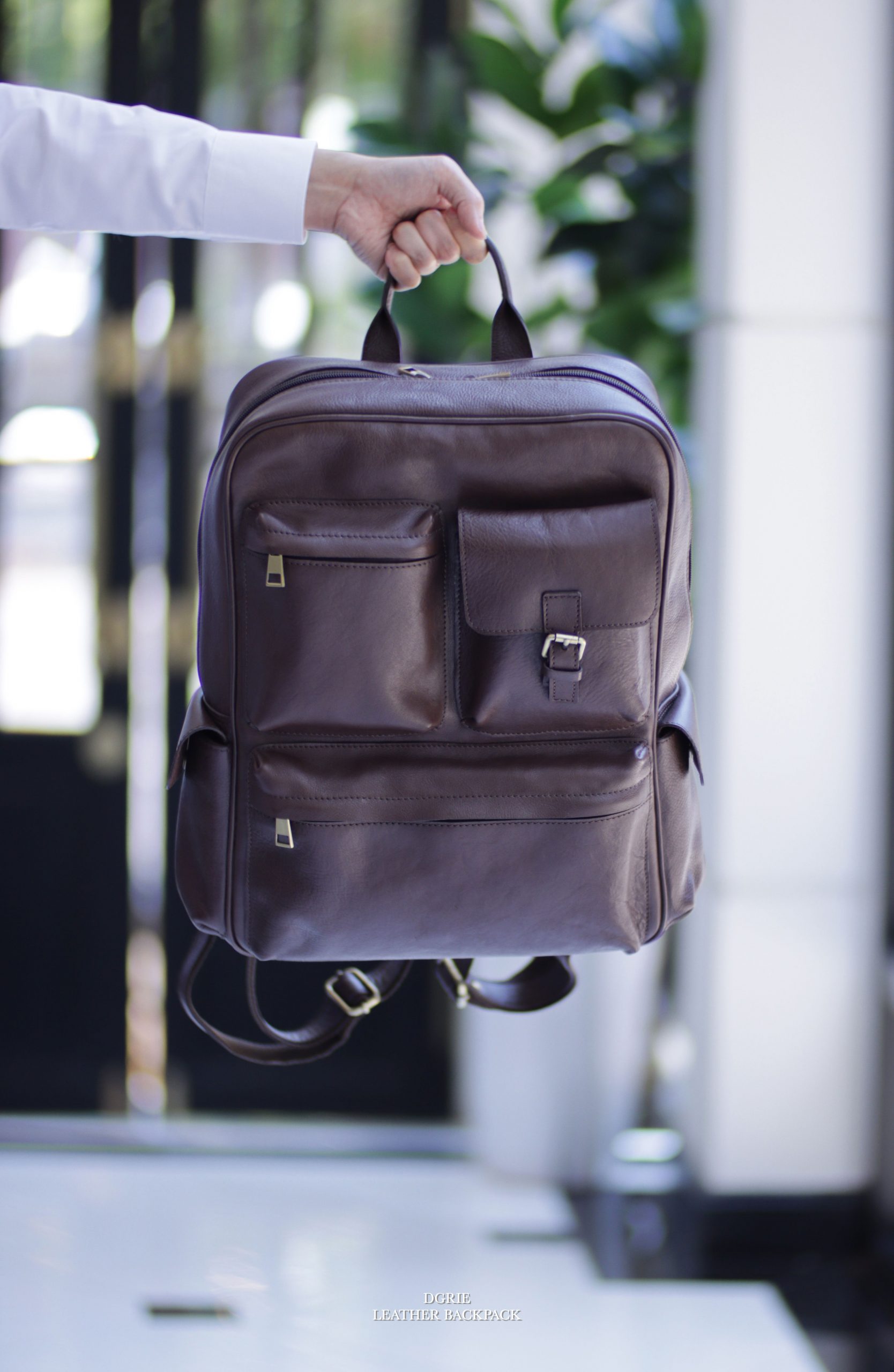 กระเป๋าเป้ สะพายหลัง DGRIE Leather Backpacks for Men