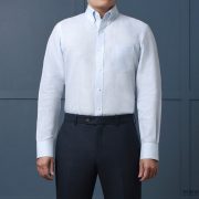 เสื้อเชิ้ตลินิน Button down Linen Light cyan Blue Shirts