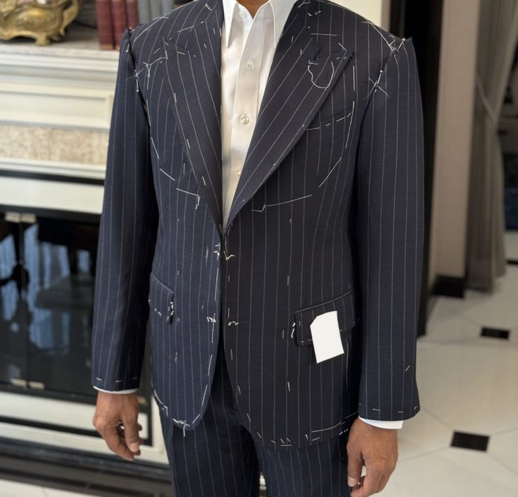 ตัดสูท DGRIE - Fitting Ascot High Twist Wool Pin Stripe Suits