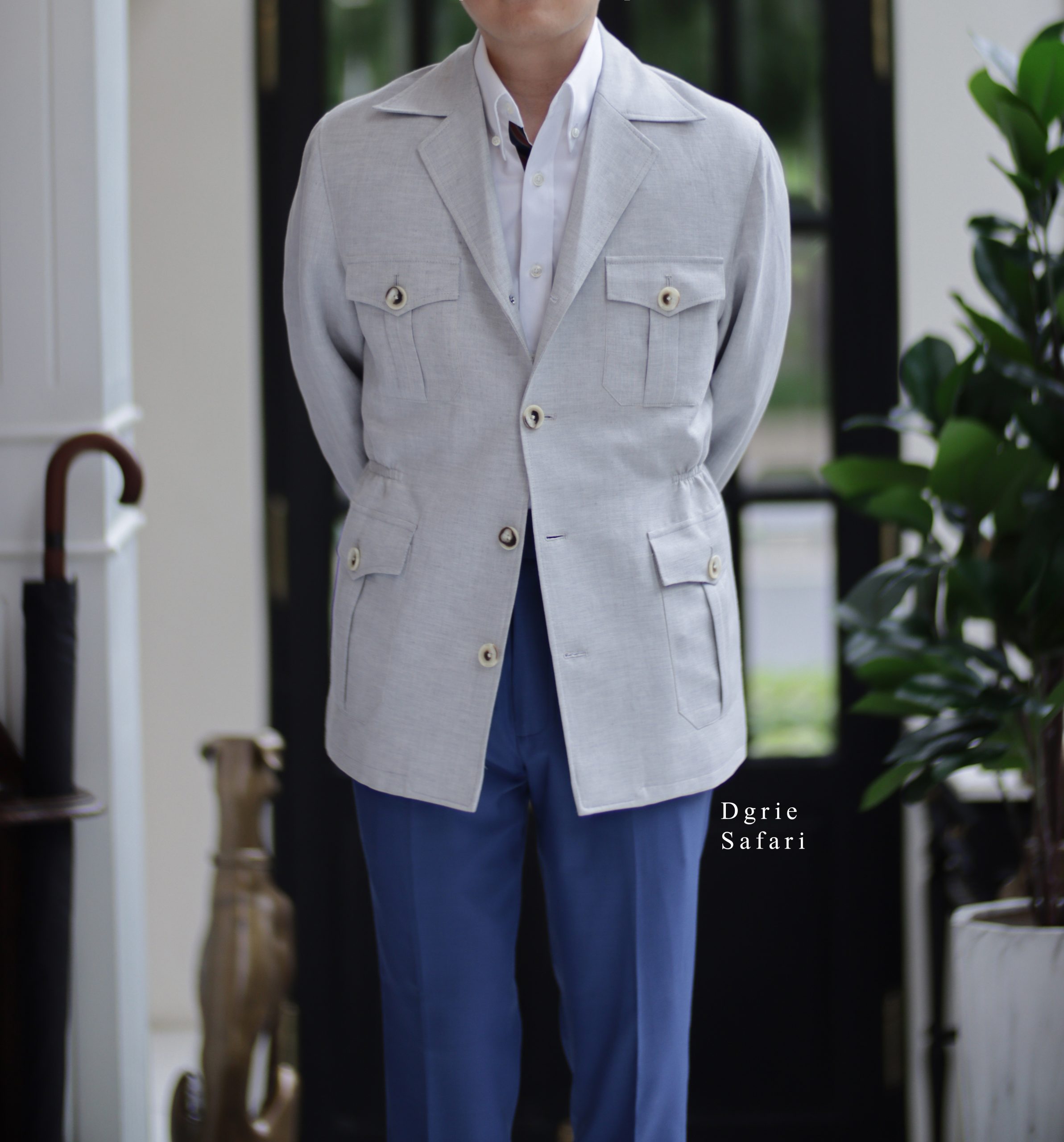 เสื้อซาฟารี DGRIE LIGHT GREY SAFARI