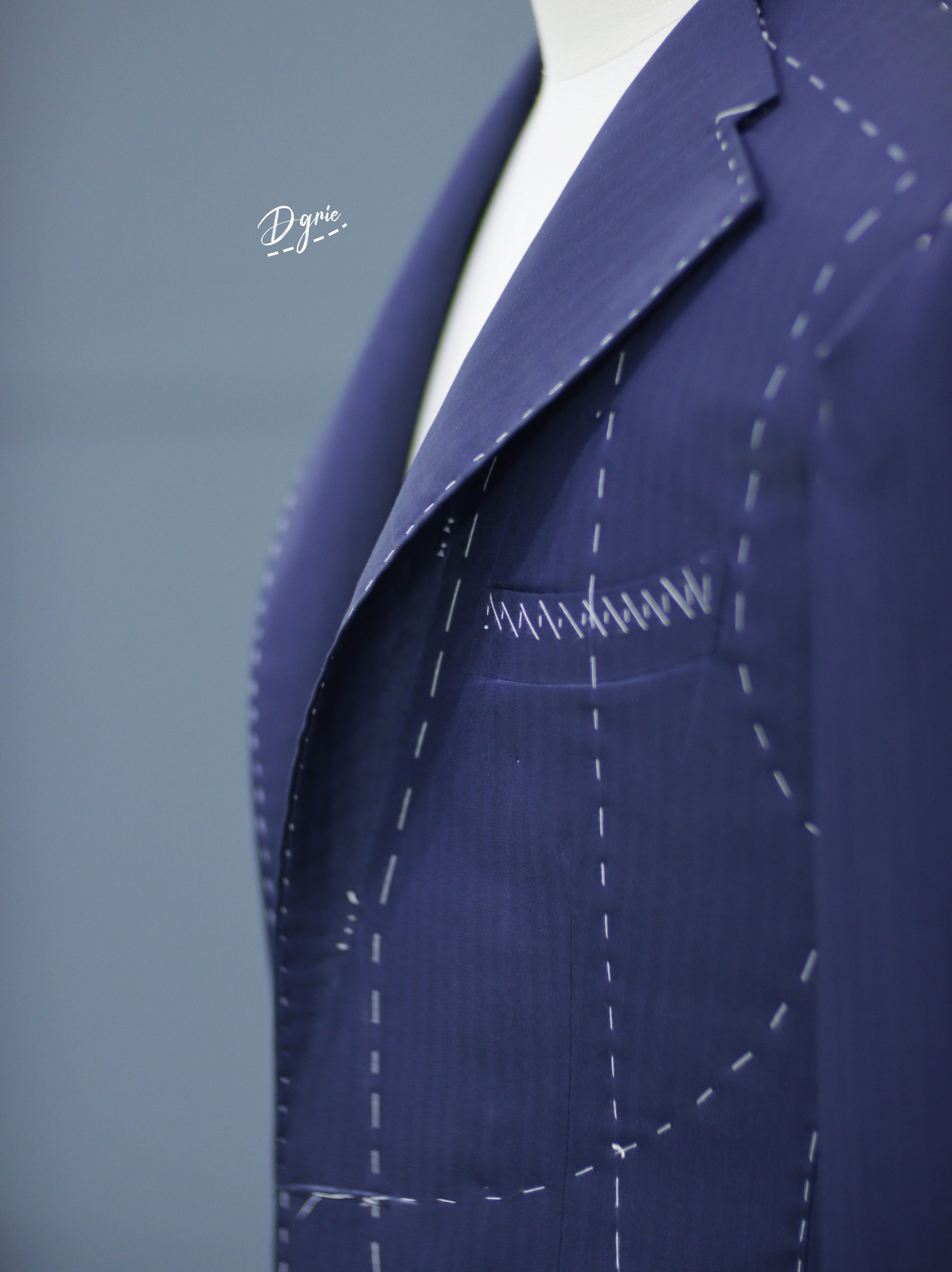 Fitting Stage : ตัดสูทสีน้ำเงินสี Navy Blue สไตล์คลาสสิค