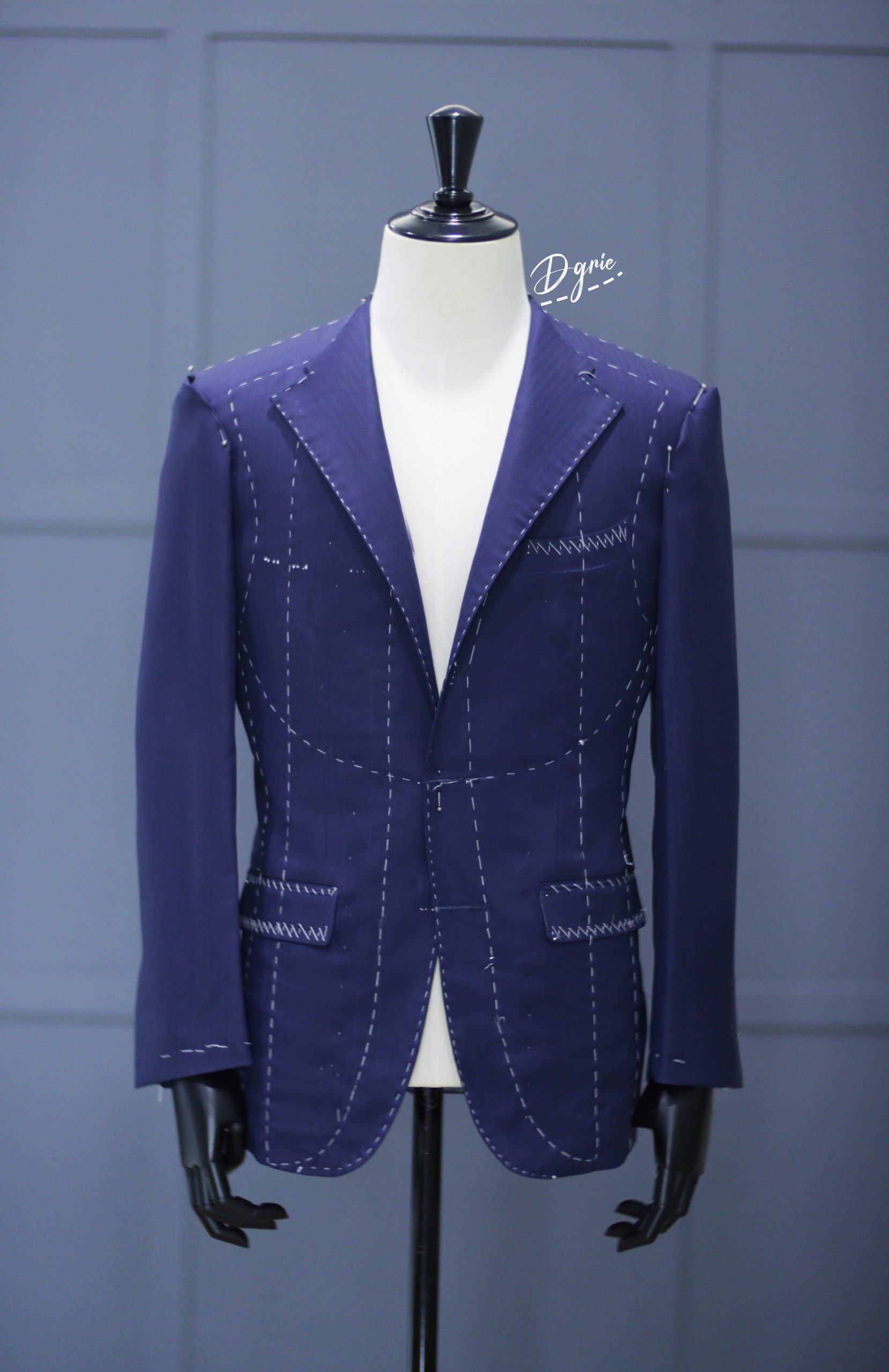 Fitting Stage : ตัดสูทสีน้ำเงินสี Navy Blue สไตล์คลาสสิค