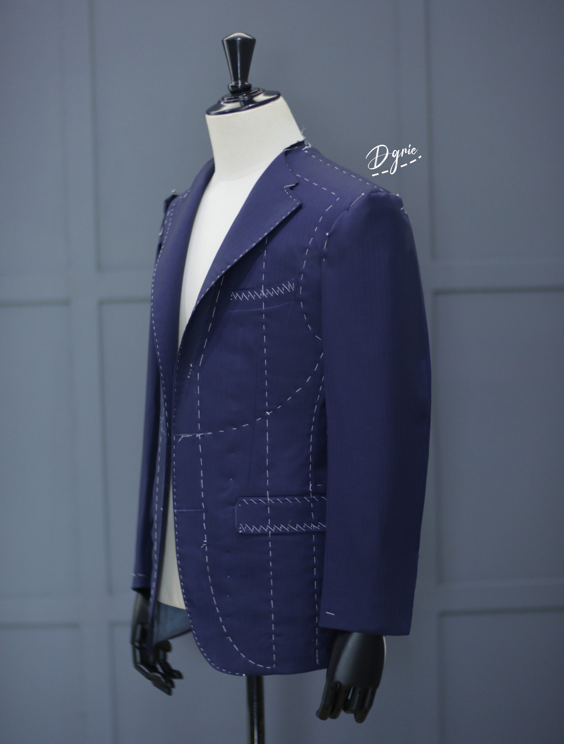 Fitting Stage : ตัดสูทสีน้ำเงินสี Navy Blue สไตล์คลาสสิค