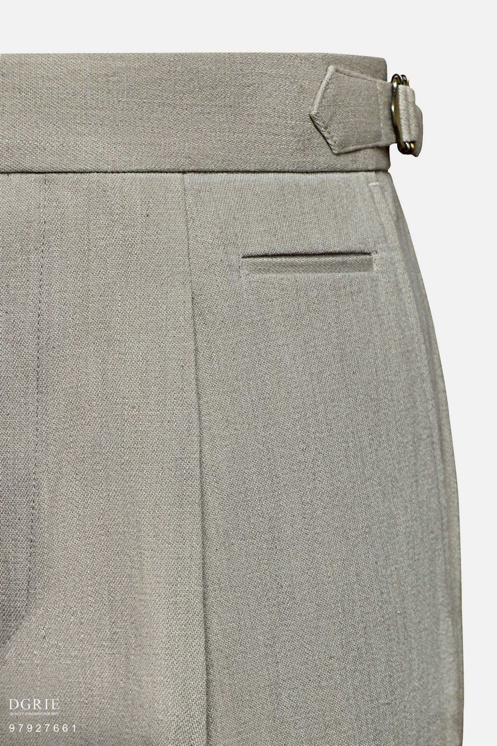 Havana Natural Linen R/B Gold Buckel Pants