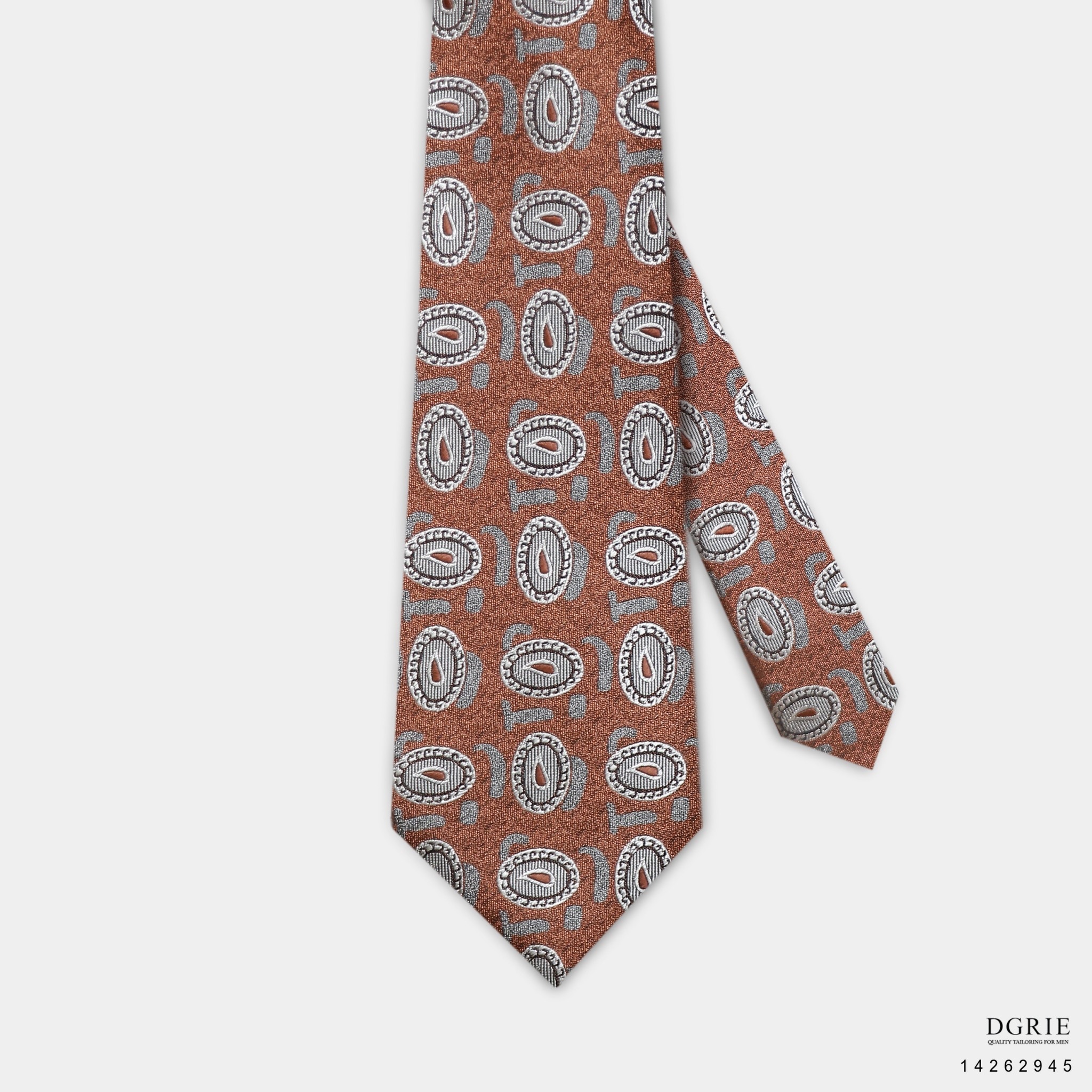 เนคไท Silk Neapolitan Vintage Oval 3 Inch Necktie