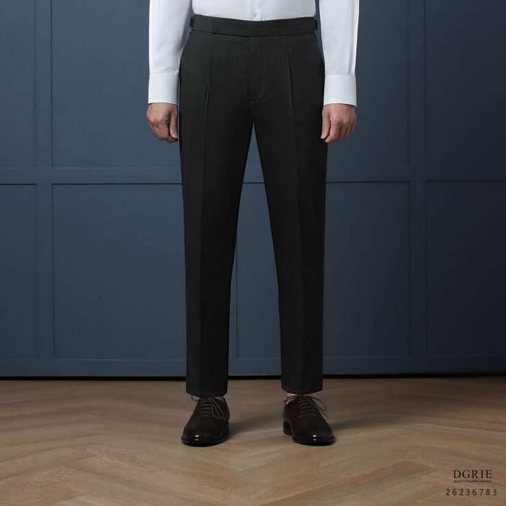 กางเกง Dark Grey Stripes 0.5cm Adjustable Pants