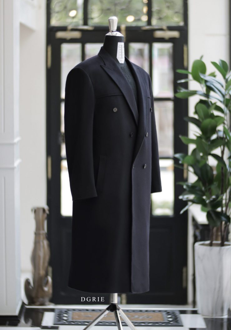 ตัดโค้ท เสื้อโค้ท DGRIE BLACK LONG OVERCOAT